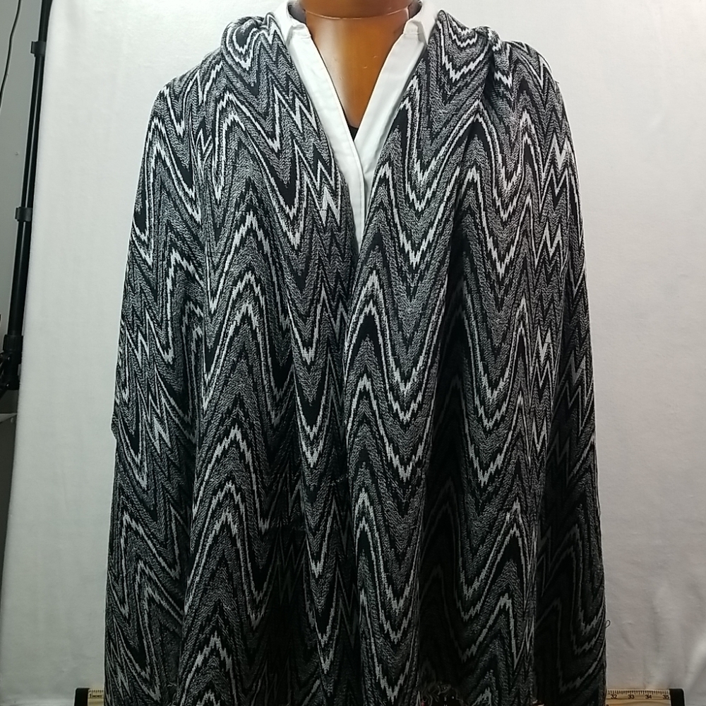Unbranded Black Gray White Multi-Purpose Scarf - Picture 6 of 6